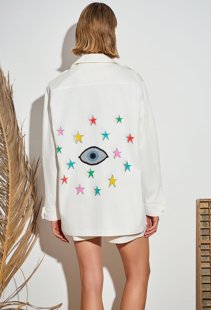Stellar Gaze Army Jacket Off White