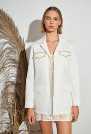 Soleil Safari Jacket Off White