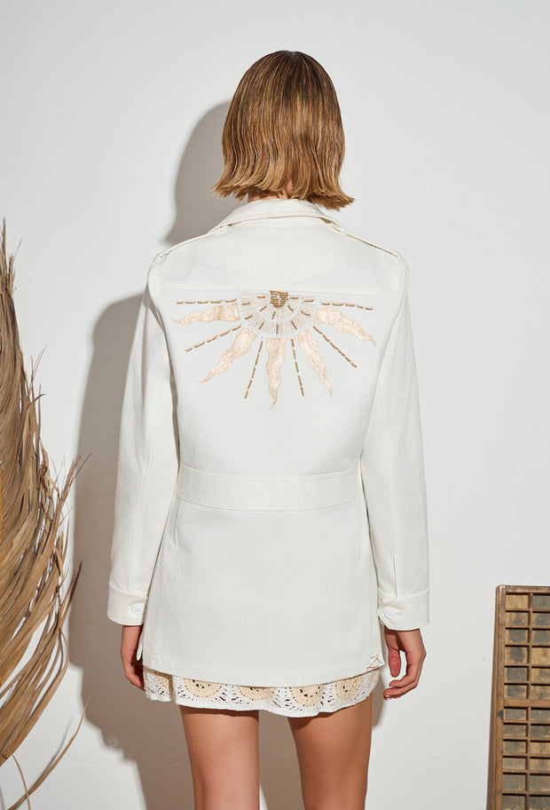 Soleil Safari Jacket Off White