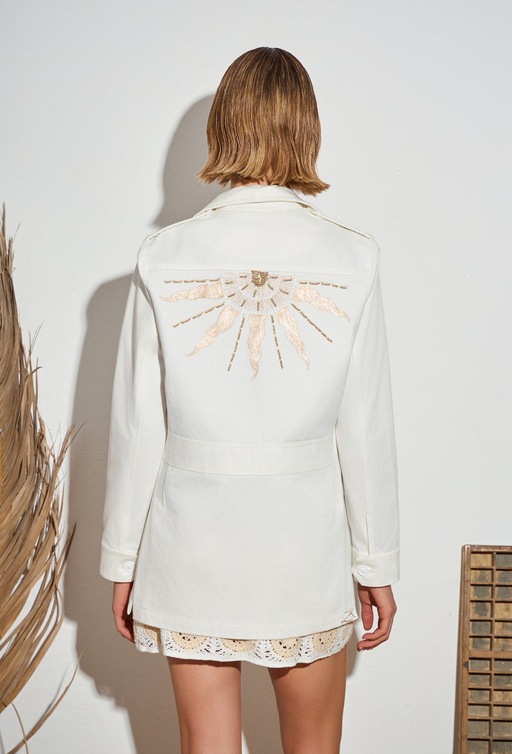 Soleil Safari Jacket Off White