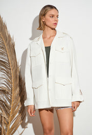 Dragonfly Army Jacket Off White