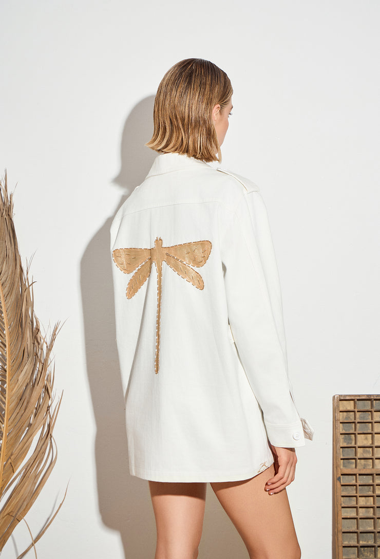 Dragonfly Army Jacket Off White