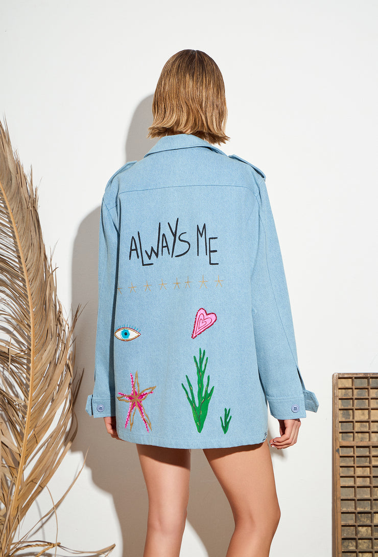 Always Me Army Jacket Denim