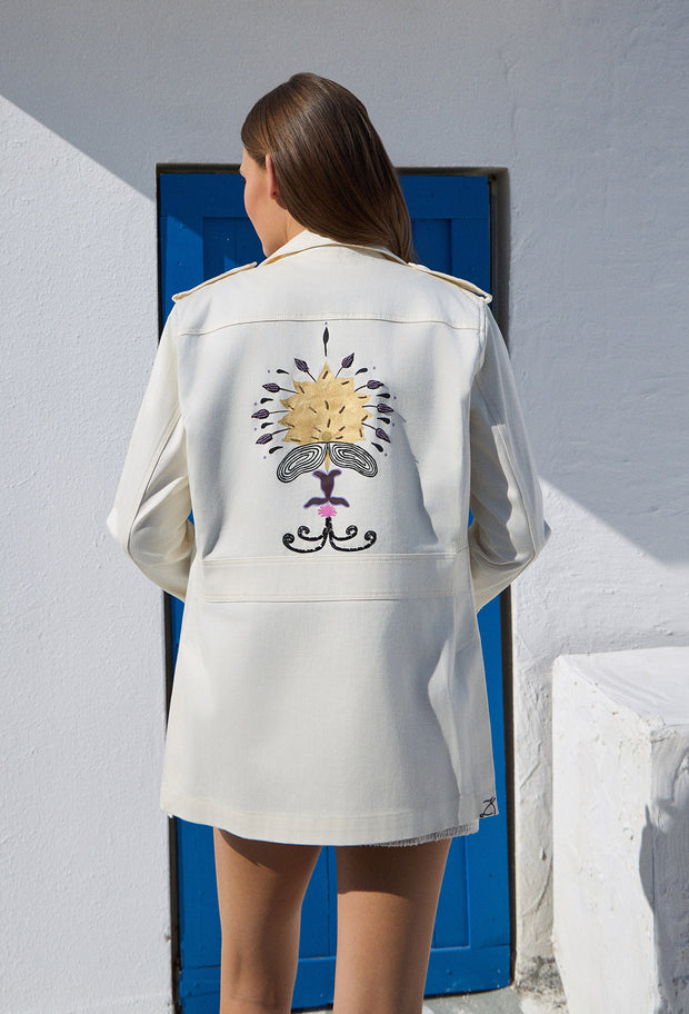 Lila Bloom Safari Jacket Off White