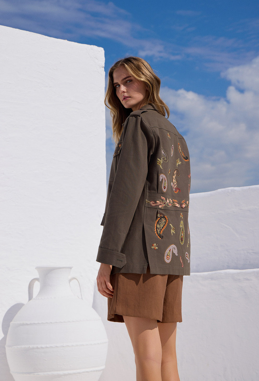 Limited Paisley Safari Jacket Khaki – ZoeK