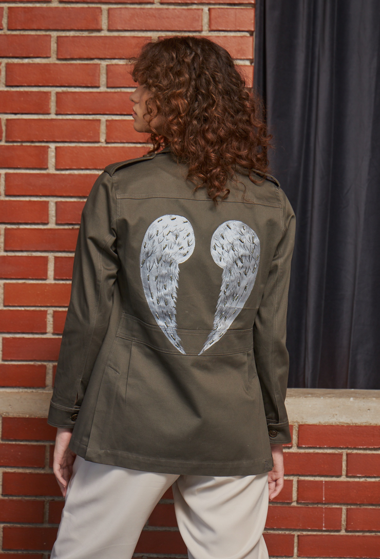 Angel Baby Safari Jacket Khaki