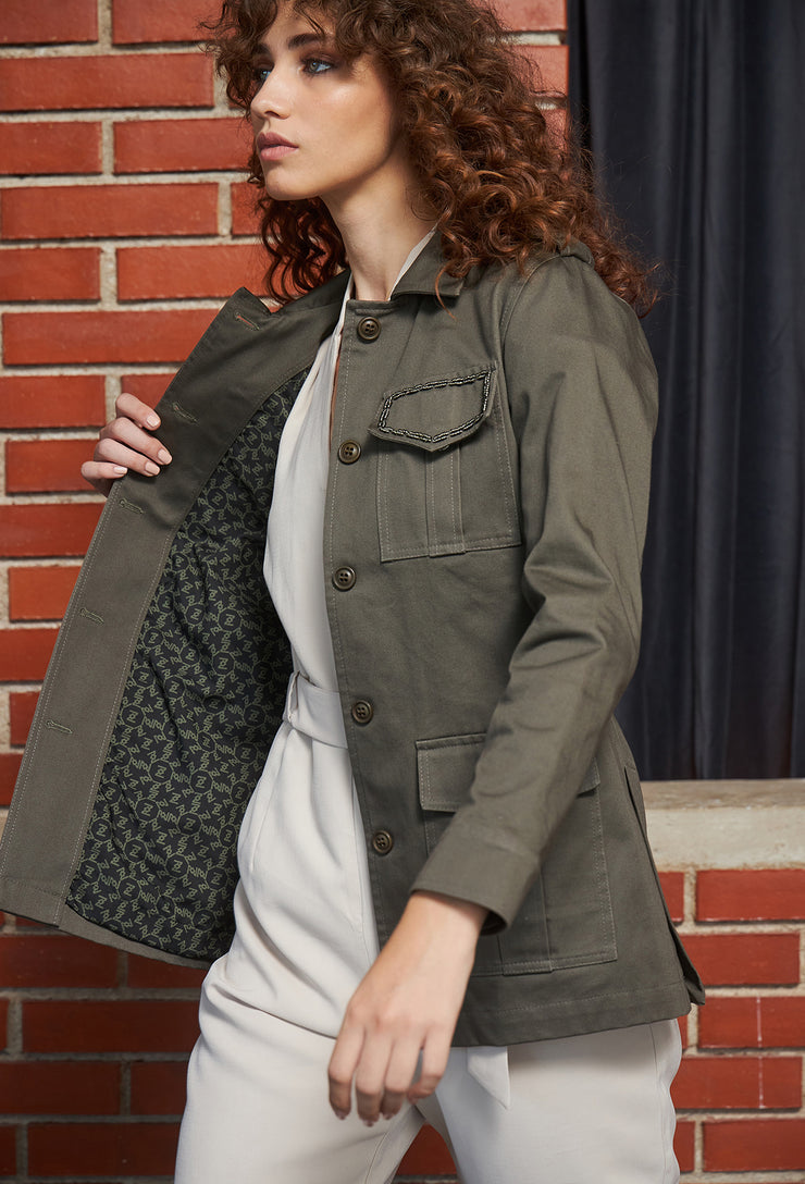 Angel Baby Safari Jacket Khaki