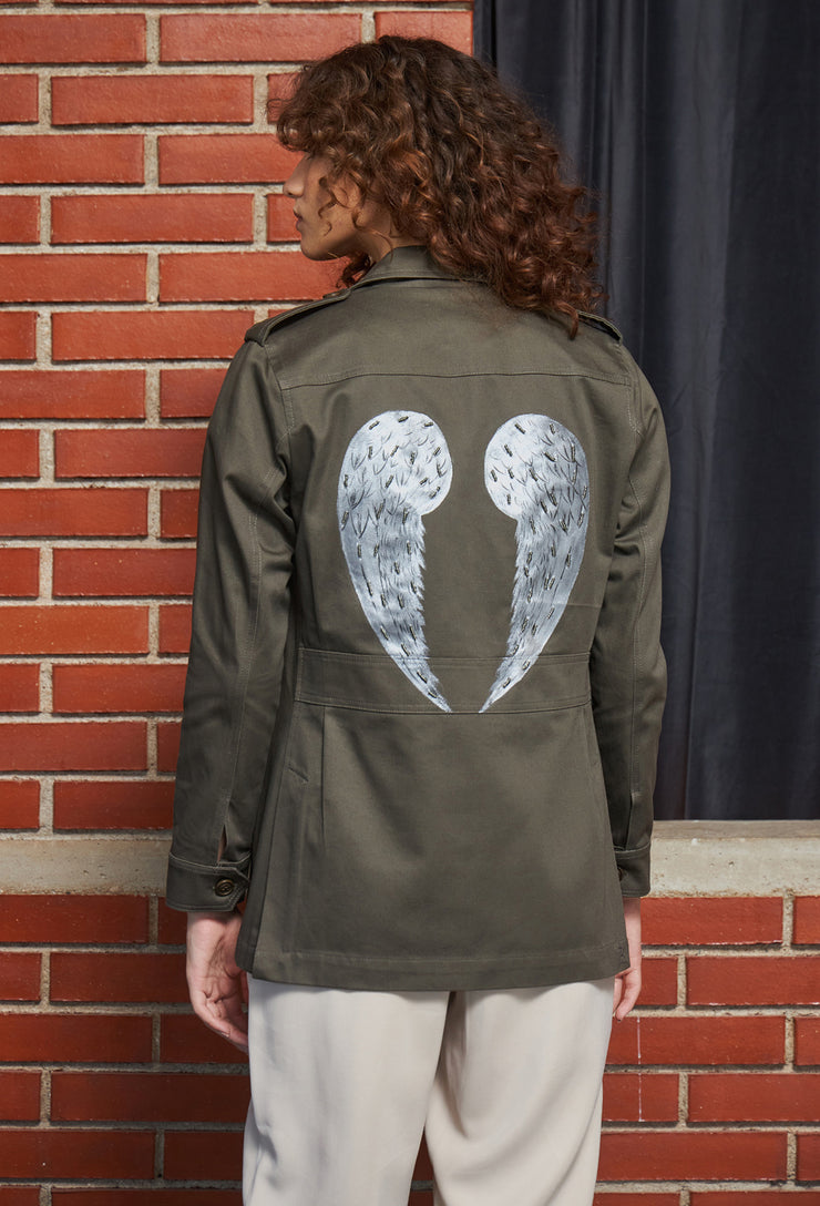 Angel Baby Safari Jacket Khaki